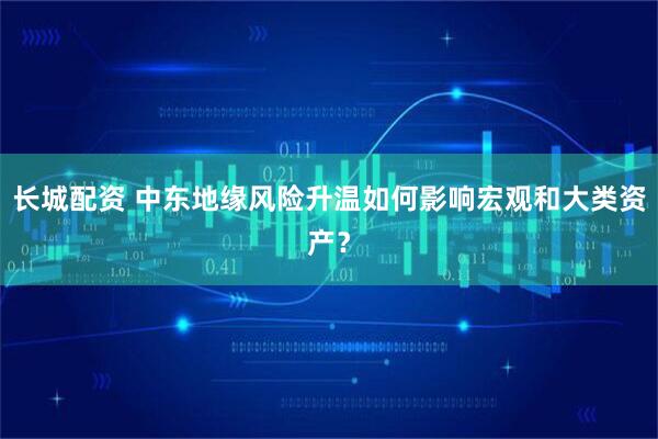 长城配资 中东地缘风险升温如何影响宏观和大类资产？